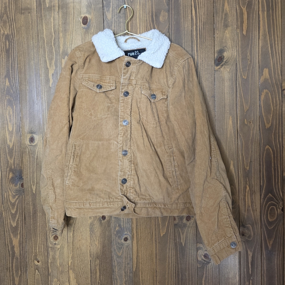 Rue21 Men's Brown Sherpa-Collar Jacket